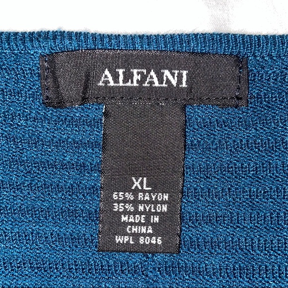 ALFANI Ribbed Snap-Detail Sweater - Picture 4 of 4